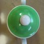 Fitz & Floyd Green and White Sugar Bowl & Lid
