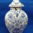 Antique 1890's De Porceleyne Fles Royal Delft Large Pul (Covered Pot)