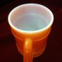 Fire-King Burnt Orange Ranger Barrel Mug