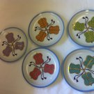 5 Oriental 5-inch Porcelain Dishes Signed