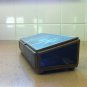 6" Vintage Rectangular Brass & Purple Glass Footed Box