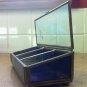 6" Vintage Rectangular Brass & Purple Glass Footed Box