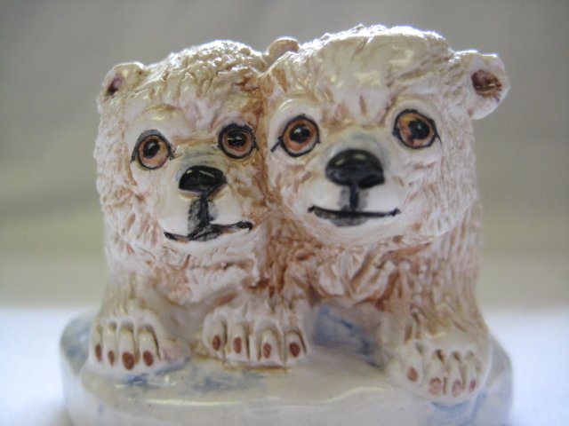 Basil Matthews England Polar Bear Cubs Figurine