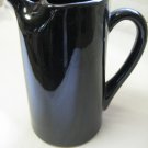 Vintage Black Pottery Ceramic or Stoneware Pinched Spout Pitcher