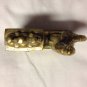 Bruges Cast Brass Dog Peasant Woman Figurine Belgium Milk Cart