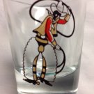 Dominion Glass Canada Shot Glass with Cowboy in Chaps and Lasso