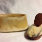 Antique Table Snuff Box of Horn, Wood, & Leather
