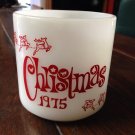SOLD  Collectible Federal Glass Milk Glass Cup Mug Christmas 1975
