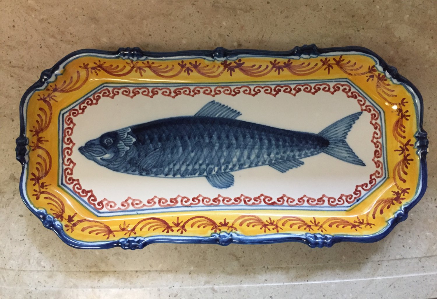 Vintage Royal Tichelaar Makkum Polychrome Herring Plate