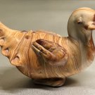 Natural Chinese  Shoushan Stone Carving of a Duck