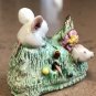 Basil Matthews England Figurine 2 White Mice in the Meadow - Signed