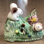 Basil Matthews England Figurine 2 White Mice in the Meadow - Signed