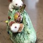 Basil Matthews England Figurine 2 White Mice in the Meadow - Signed