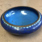 Old Chinese Cloisonné Enamel Cobalt Blue Small Bowl