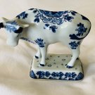 1966 De Porceleyne Fles Royal Delft Blue & White Left Facing Bull Cow