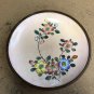 3 Old Chinese Enameled Copper 4" Footed Plates