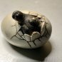 3 HFM Ceramic Alligators Crocodiles Hatching From Their Eggs