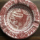 Rare Royal Delft de Porceleyne Fles  6” Rood (Red Crackle) Craquele  Ashtray with a Fish