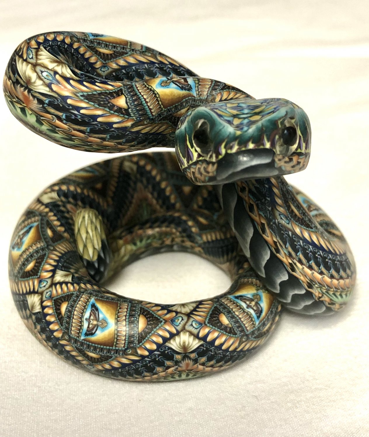 2012 Jon Stuart Anderson Fimo Creations Snake - Rattlesnake