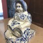 Antique 17th-18th C. Delft  Lady in Bath Novelty Pottery
