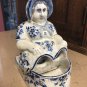 Antique 17th-18th C. Delft  Lady in Bath Novelty Pottery