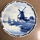 Rare Antique 1900 De Porceleyne Fles Delft  Windmill Plaque Underplate