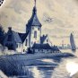 Rare Antique 1900 De Porceleyne Fles Delft Village Plaque Underplate