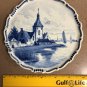 Rare Antique 1900 De Porceleyne Fles Delft Village Plaque Underplate