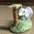 White Elephant with Palm Tree Figurine by Basil Matthews - England