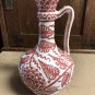 Rare Royal Delft Porceleyne Fles Rood (Red) Craquele Jug by Cornelius Hartog