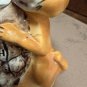 Vintage Newcomb Ceramic Orange Tabby Cat Trash Bin