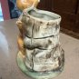 Vintage Newcomb Ceramic Orange Tabby Cat Trash Bin