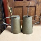 2 Solid Hammered Brass Fire Starters Sets