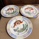 3 Vintage Chinese Dragon Phoenix Restaurant Ware Plates