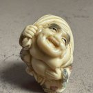 Very Detailed Tagua Ivory Nut Buddha Netsuke