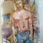 Original art,gay art interest,sexy boys in love,male model boys head,sexy man 2