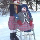 46" Snowman couple pattern #9900 by Bonnie B Buttons