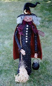28" slim witch doll pattern #7500 by Bonnie B Buttons