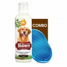 Anti Tick & Flea Dog Shampoo with Neem Lemongrass & Tulsi 100 ML with Bath Brush