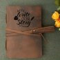 Leather Cover Strap Lock Handmade Let's Write Our Story Printed | FREE SHIP