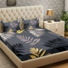 Cotton Feel Polycotton King Size Bed Sheet with 2 Pillow Covers,90X100 INCH