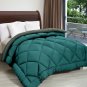 Double Bed Reversible Comforters, Fabric Cotton 300 GSM, Teal & Light Grey