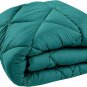 Double Bed Reversible Comforters, Fabric Cotton 300 GSM, Teal & Light Grey