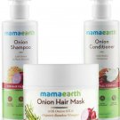 Mamaearth Onion Hair Care Kit (Mask 200ml + Shampoo 250ml + Conditioner 250ml)