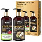 WOW Apple Cider Vinegar Shampoo and Organic Virgin Coconut oil Package 600ML