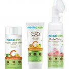 Mamaearth Vitamin C Face Wash + Vitamin C Toner + Micellar Water Makeup Remover