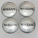 4pcs 56mm Decal Badge Emblem Stickers Fits NISSAN Wheel Centre Hub Caps Silver