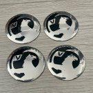 4pcs 56mm Decal Badge Emblem Stickers Fits VAUXHALL Wheel Centre Hub Caps Black/Silver