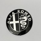 1Pc 74mm Decal Front Boot Bonnet Badge Stickers Fits Alfa Romeo BLACK Emblem