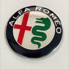 1Pc 74mm Decal Front Boot Bonnet Badge Stickers Fits Alfa Romeo SILVER Emblem